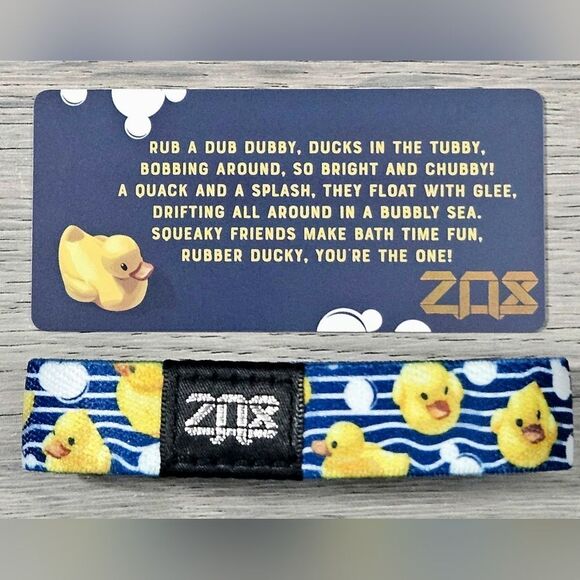ZOX "RUB A DUB" #2181 RUBBER DUCKY SUMMER CUTE New Medium COLLECTIBLE Wristband - Picture 4 of 4